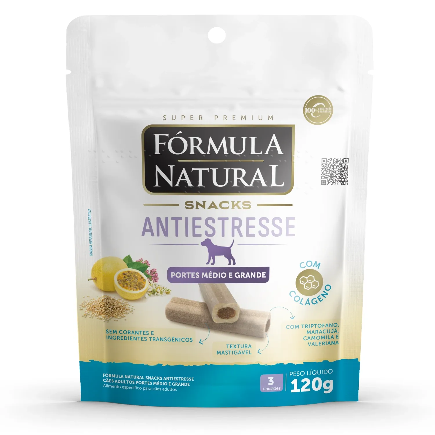 Snacks Fórmula Natural Antiestresse Cães Médios